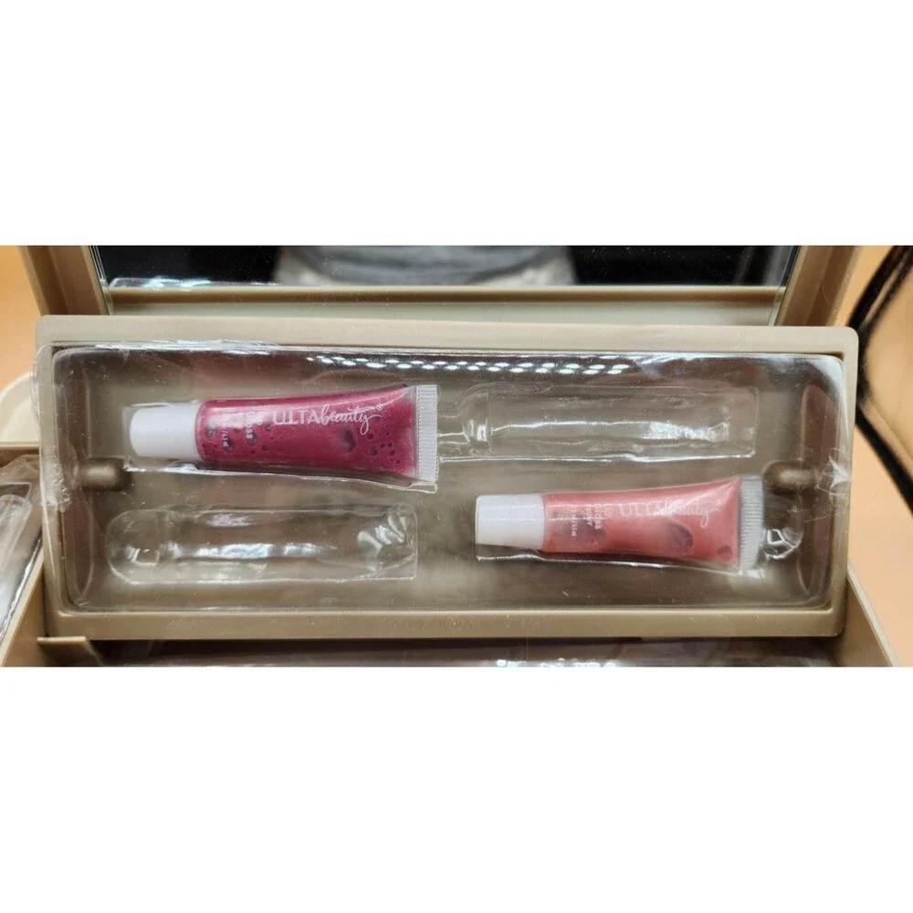 Ulta Beauty Caboodle Edition Cream and Gold Glitter with new makeup